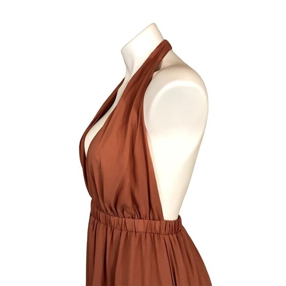 Show Me Your Mumu Luna Halter Dress Rustic Mauve Medium - Picture 3 of 11